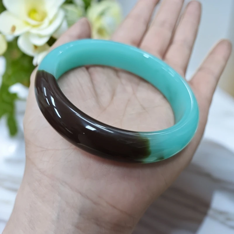 1299号-新疆切末蓝色漂糖正圈手镯