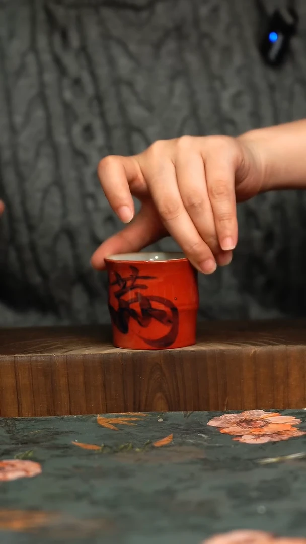 杯釉下彩手工手绘同款陶器