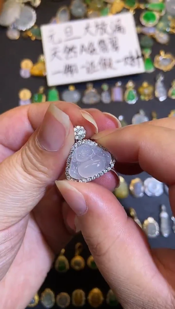 吊坠(不含链)银S925镶嵌翡翠1