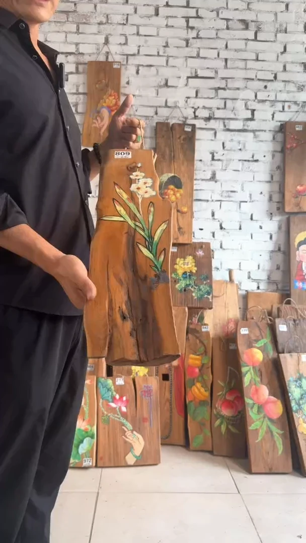 吊坠桃核809号门板画