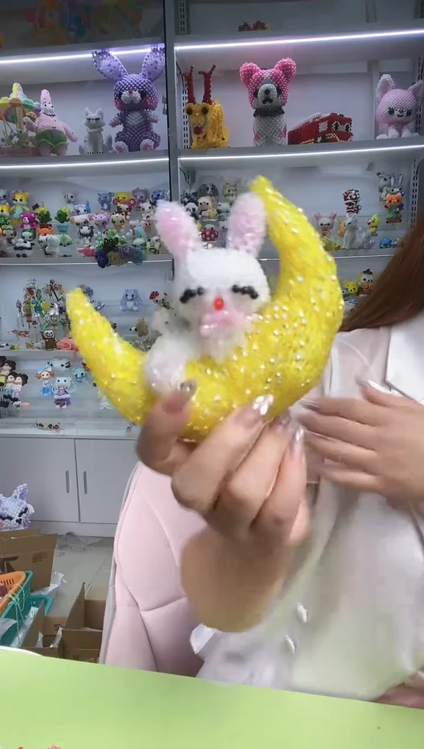 亚克力1245卡6马贝彩月亮兔材料包1套黄色