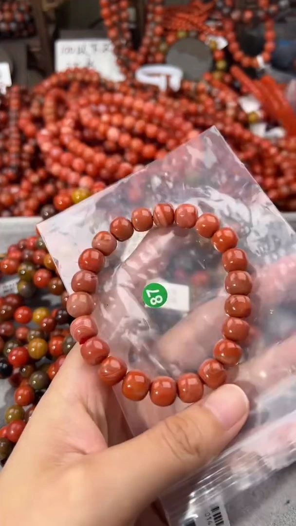 南红玛瑙手串未镶嵌10