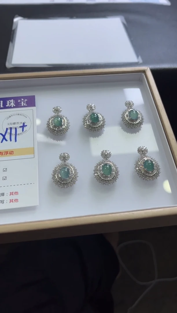 翡翠未镶嵌颈饰W145/多样性发一件/配绳子