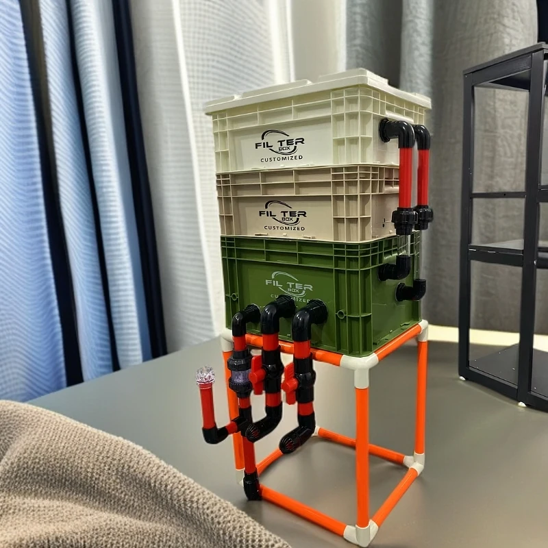 升级款单箱内置鱼缸过滤箱水泵周转箱三合一DIY过滤器上循环系统