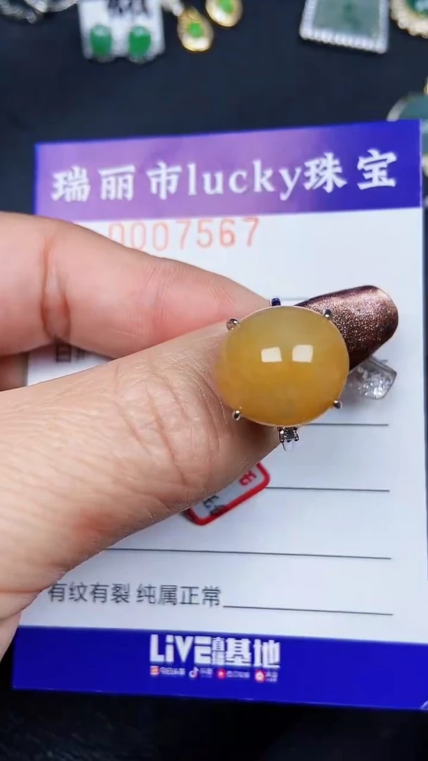 颈饰银S925镶嵌翡翠7567