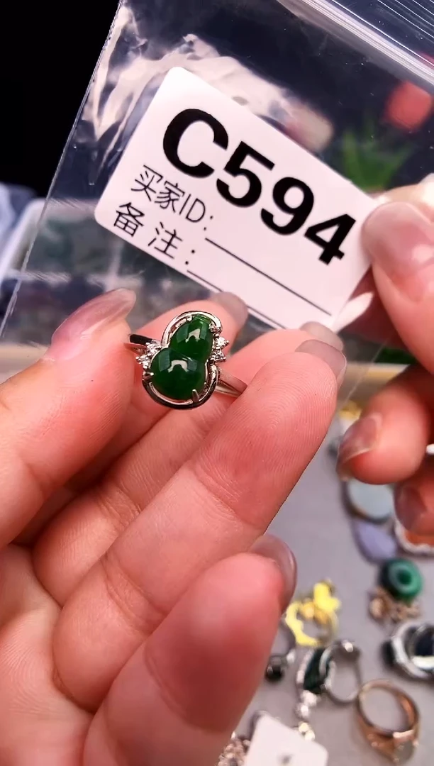 吊坠(不含链)银S925镶嵌翡翠1