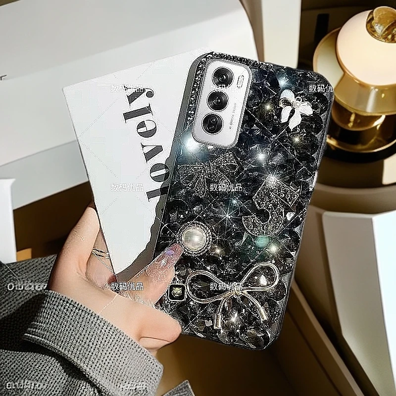 适用OPPOReno12手机壳奢华12Pro满钻高级防摔保护套全包小香女款