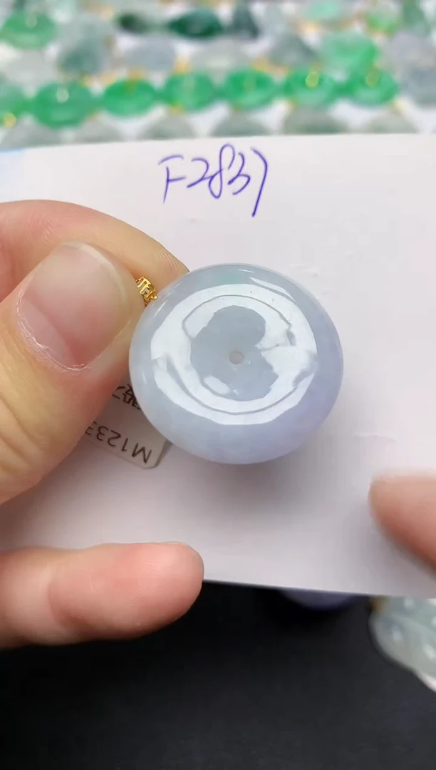 颈饰18K金镶嵌翡翠天然缅甸A货翡翠百元以上9元证书费自理