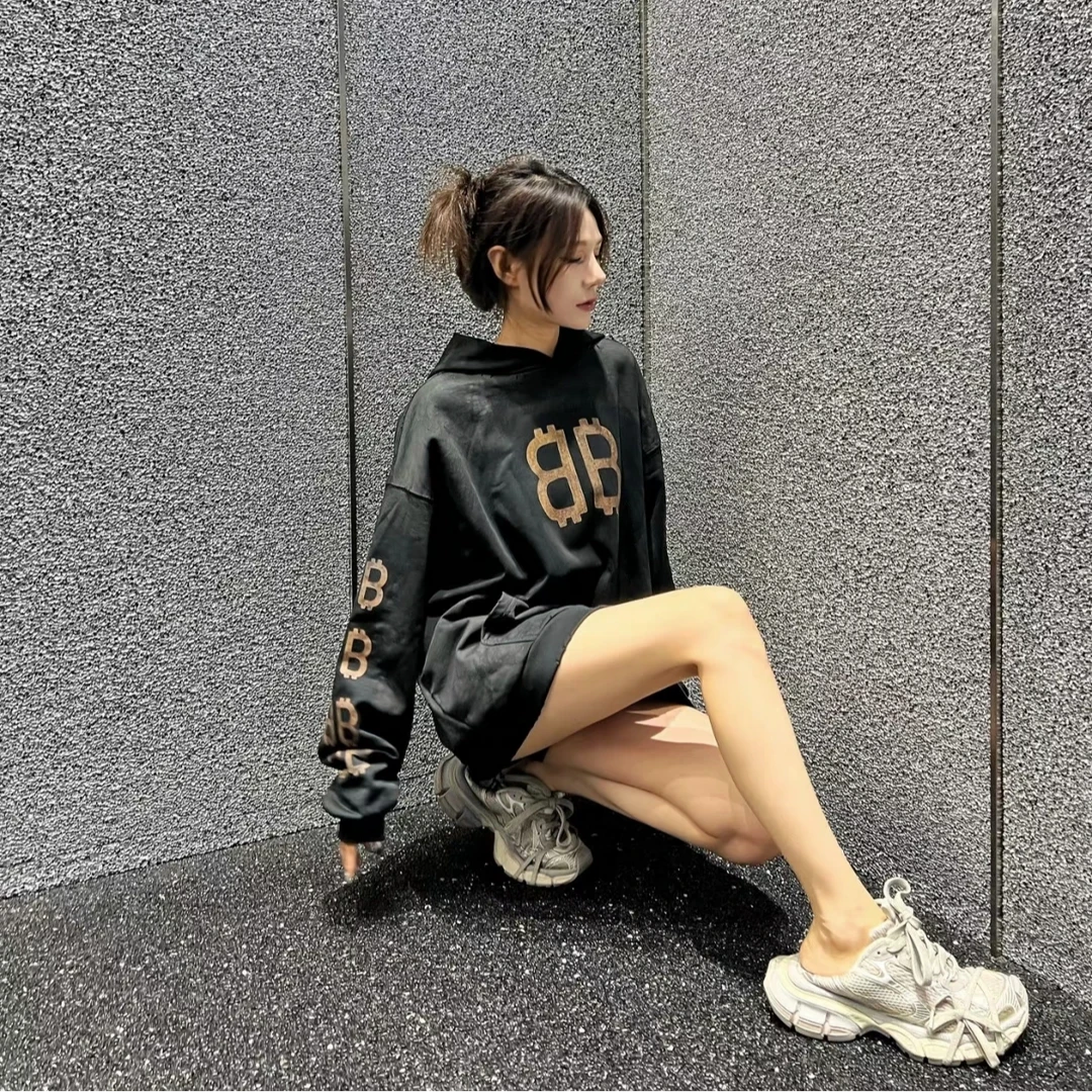 脏脏旧旧订书机轮胎弹簧INS风男女同款老爹鞋