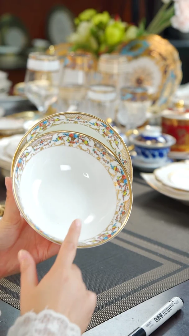 瓷片6英寸水果碗  2个