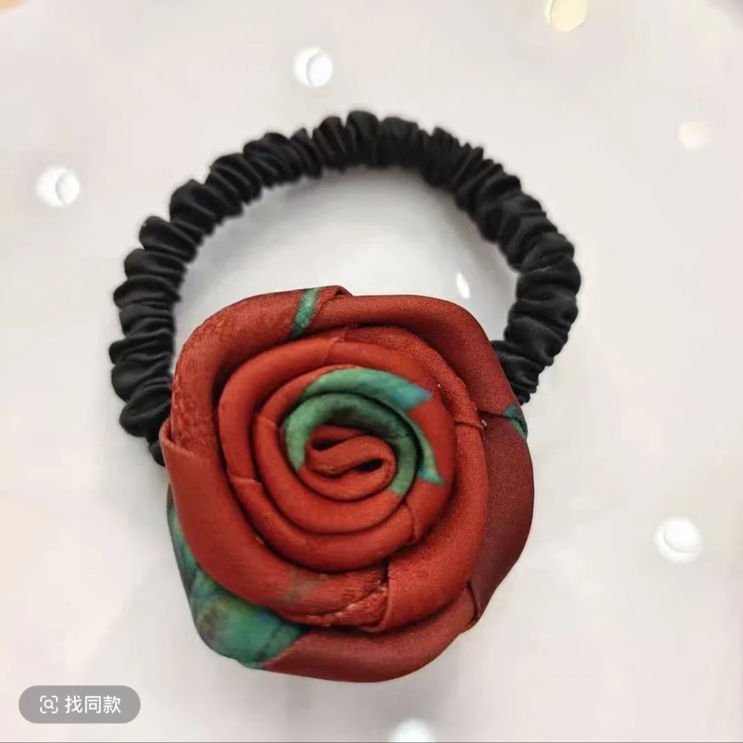 香韵纱玫瑰花发圈发绳