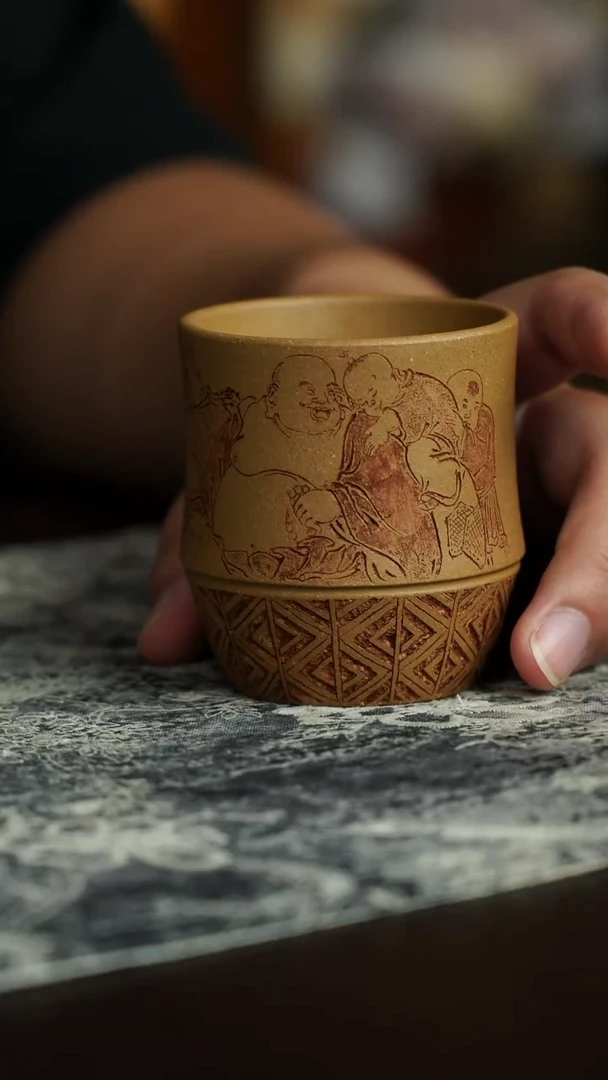 茶杯紫砂24号宜兴紫砂原矿作品段泥