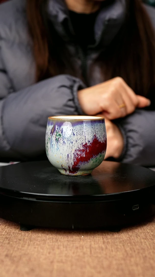 【闪购商品】620#国工一级品原矿钧瓷炉钧釉龙蛋杯