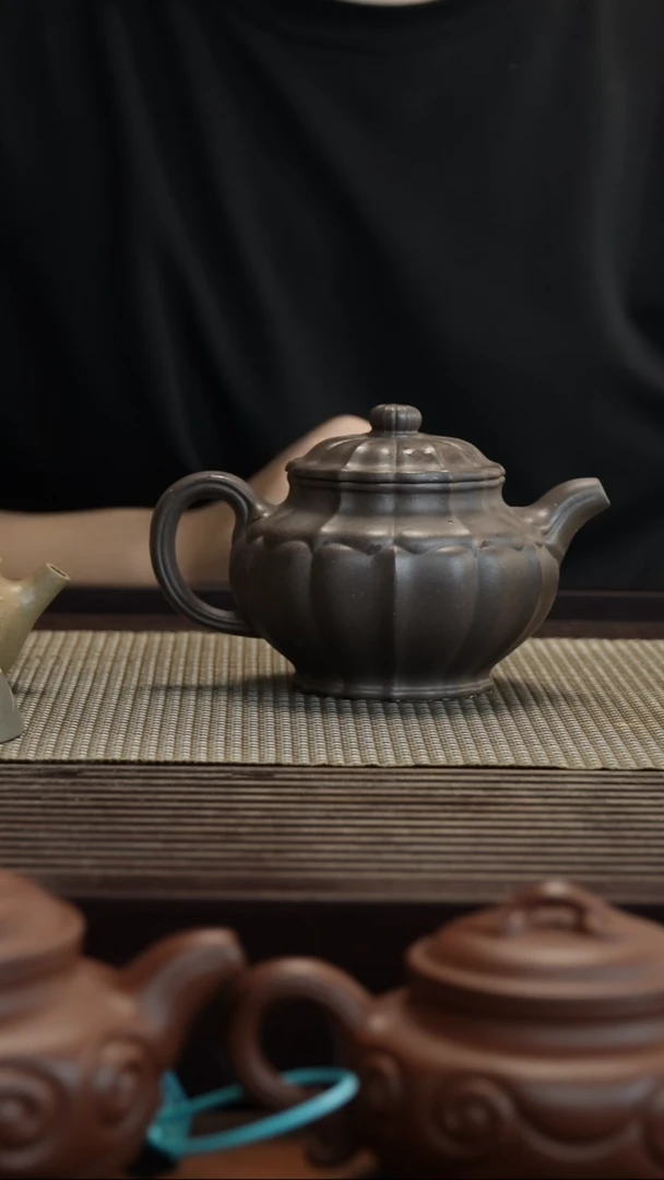 茶壶紫砂天青筋纹掇只