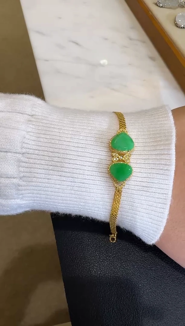 【闪购商品】翡翠颈饰18K金镶嵌【源头工厂】钻石镶嵌