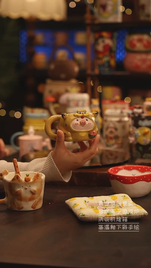 陶瓷景德镇可爱陶瓷釉下彩绘设计师款