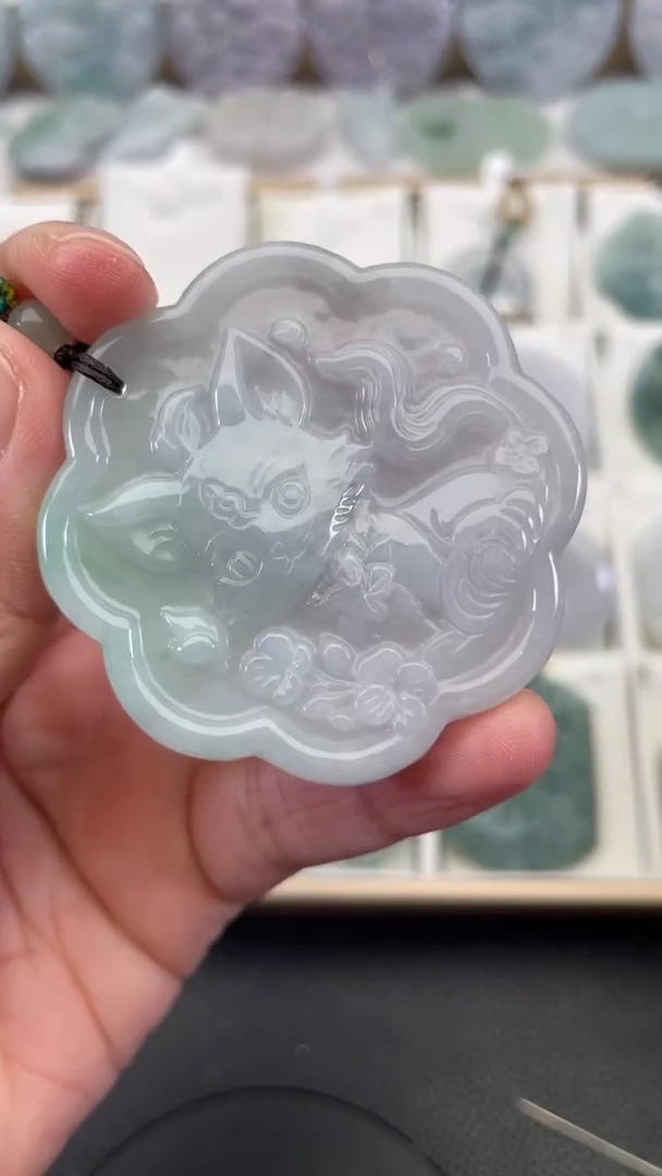 颈饰未镶嵌翡翠天然缅甸翡翠A货484