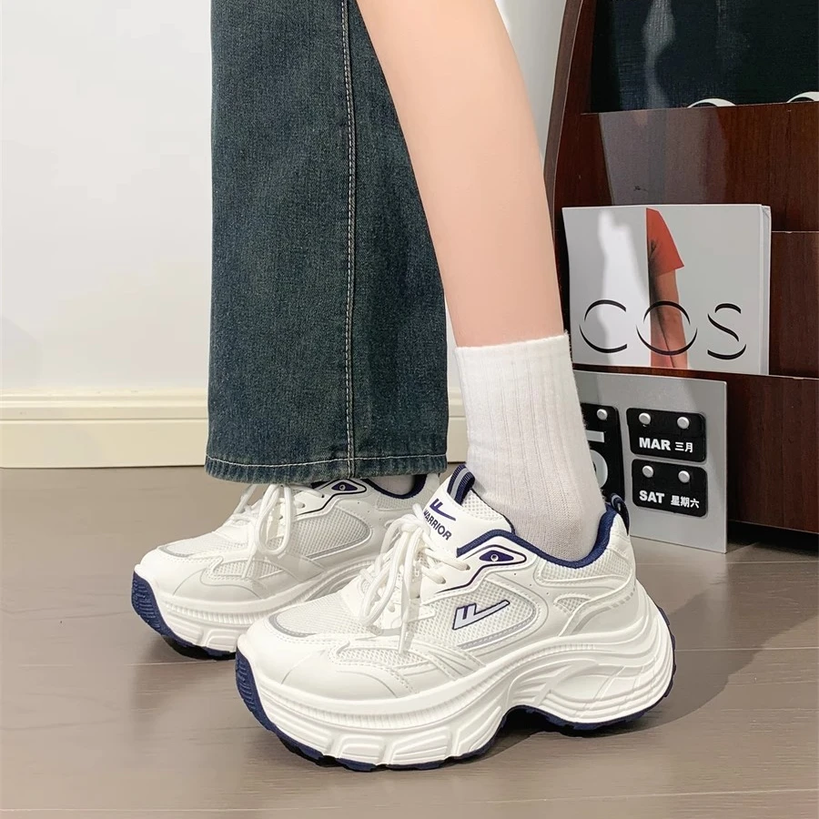 回力老爹鞋女2025春夏季新款厚底增高鞋子百搭透气网面运动鞋女款