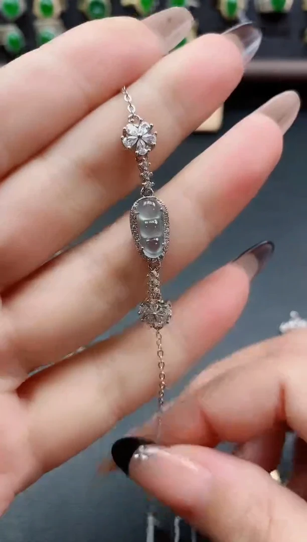 银S925镶嵌戒指翡翠1