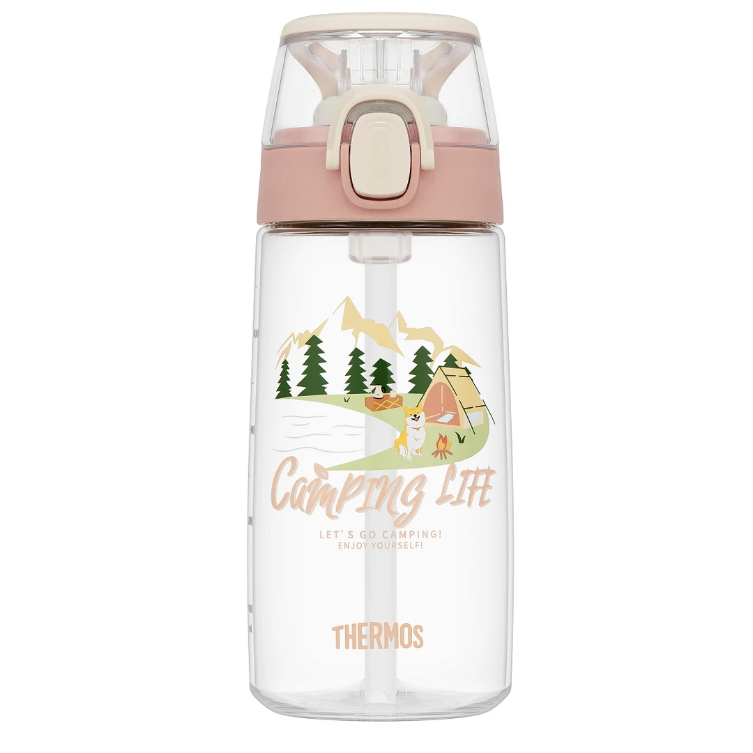 【A等品微瑕】膳魔师母婴Tritan运动吸管瓶TCSJ-553 OR(CP)网红可爱