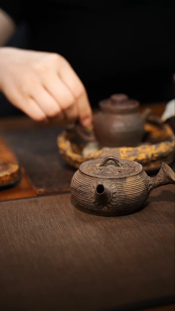 全手工制作  南蛮侧把壶