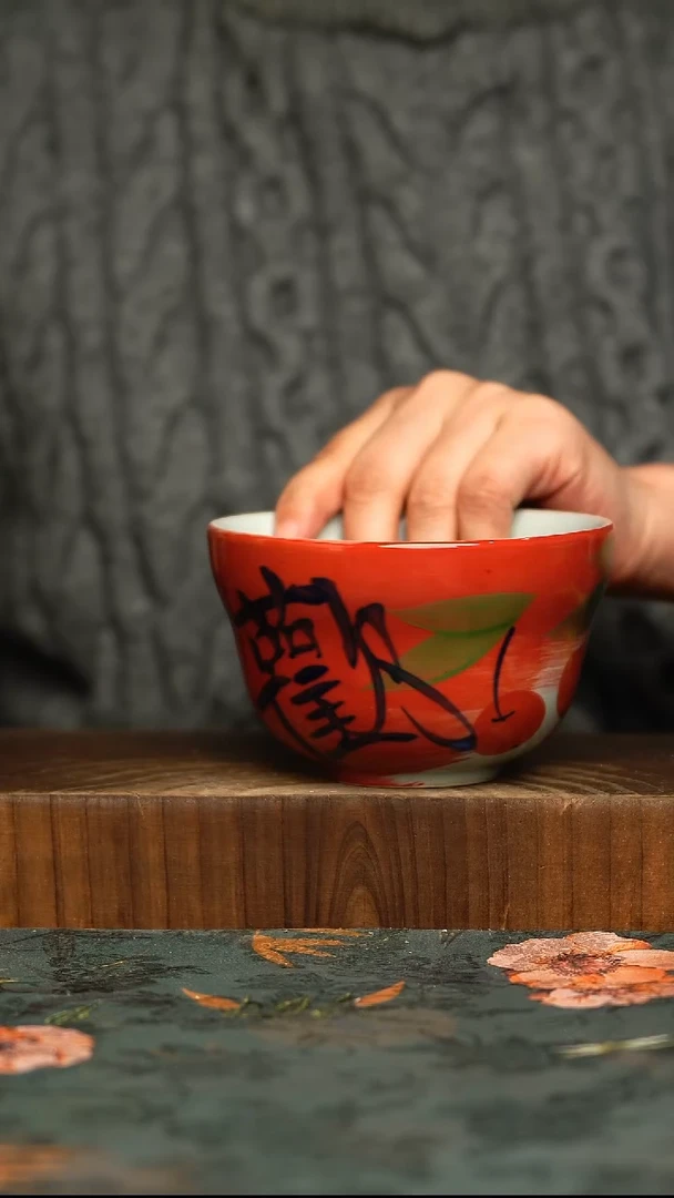 杯釉下彩手工手绘同款陶器