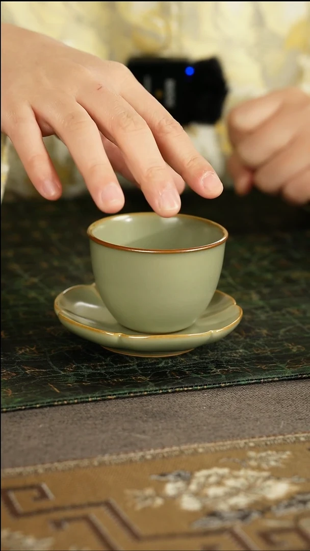 善窑厂汝窑粉青主人杯