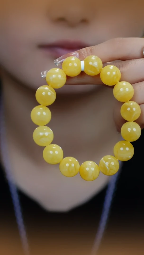 未镶嵌蜜蜡手串Q蜜蜡手串14m+  JP51444 宋