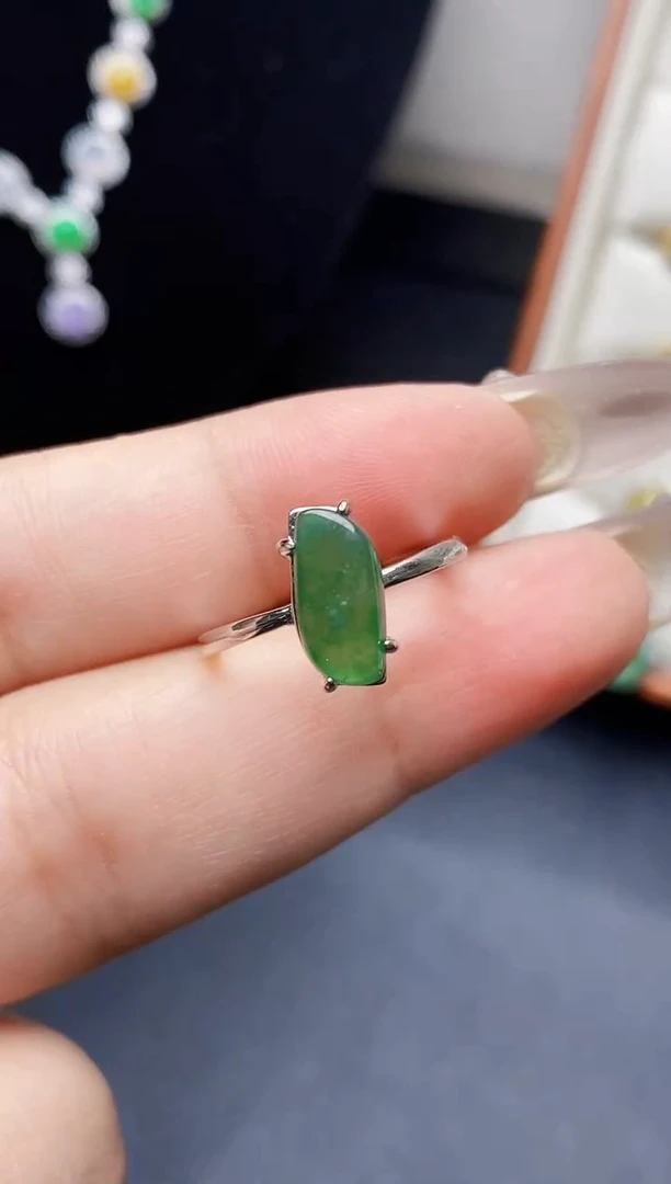 银S925镶嵌戒指翡翠1396