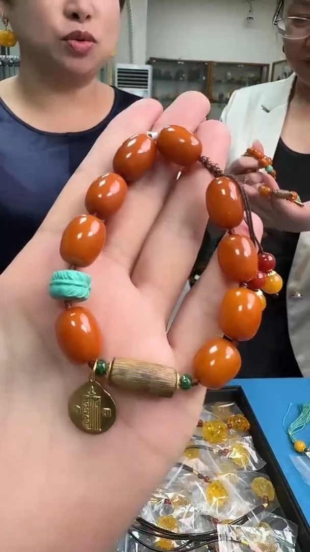 手链琥珀未镶嵌蜜蜡枣珠手串