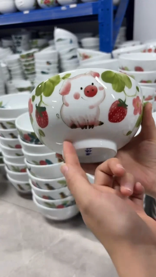 瓷片景德镇手绘釉中彩（食品级）小罗汉碗