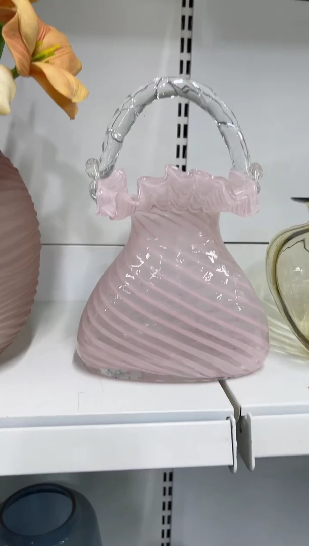 【闪购商品】玻璃粉色提篮