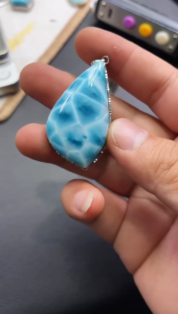 未镶嵌针钠钙石（海纹石）吊坠(不含链)64号