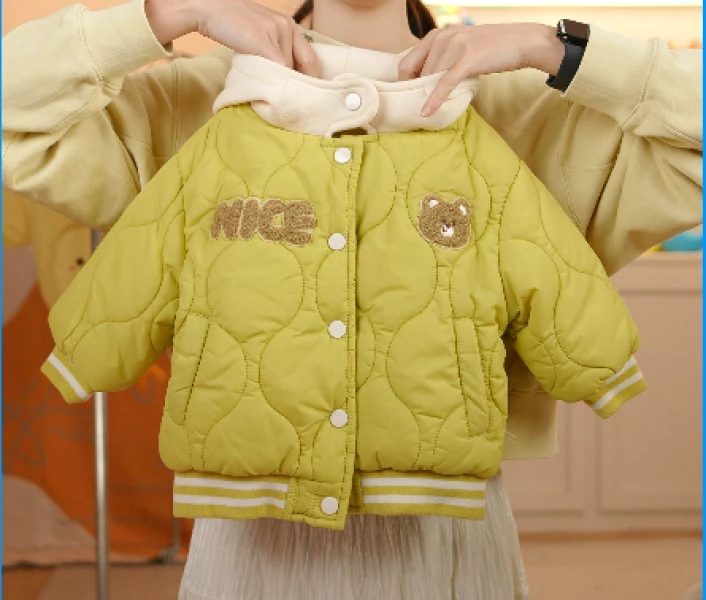 2025男童女童儿童外套棉服加绒加厚派克服