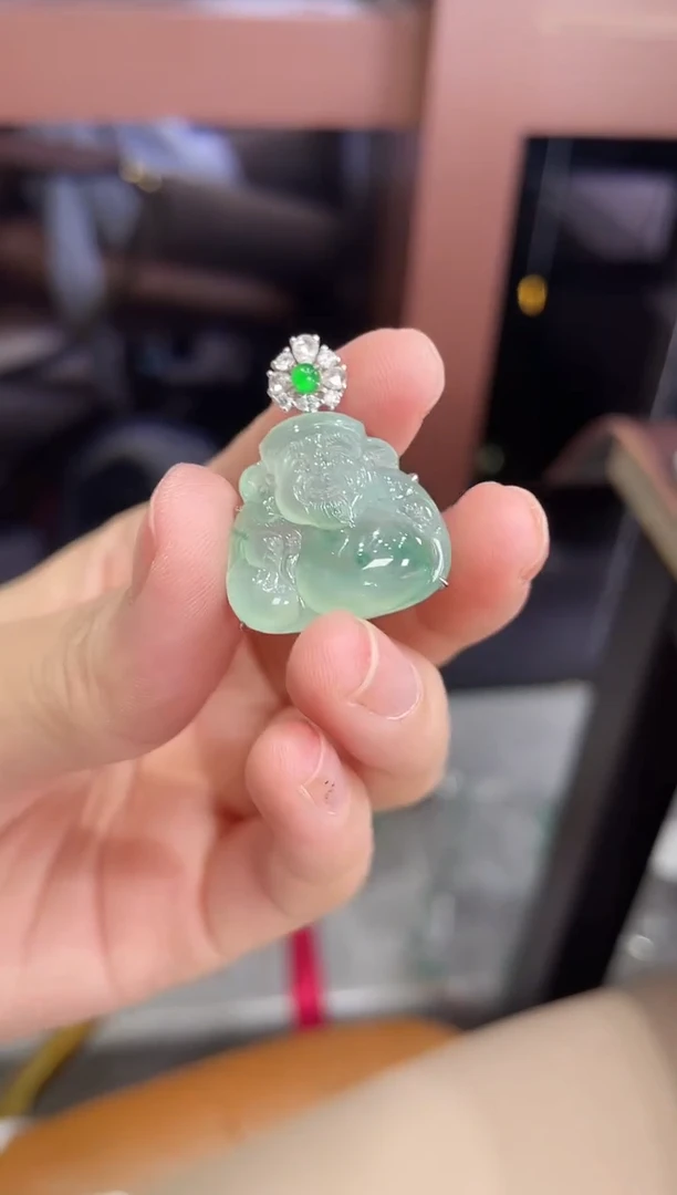 18K金镶嵌挂件翡翠ZHG001005-43