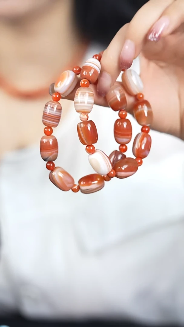 玛瑙/玉髓手链未镶嵌玛瑙单圈手链（多样性发其一）