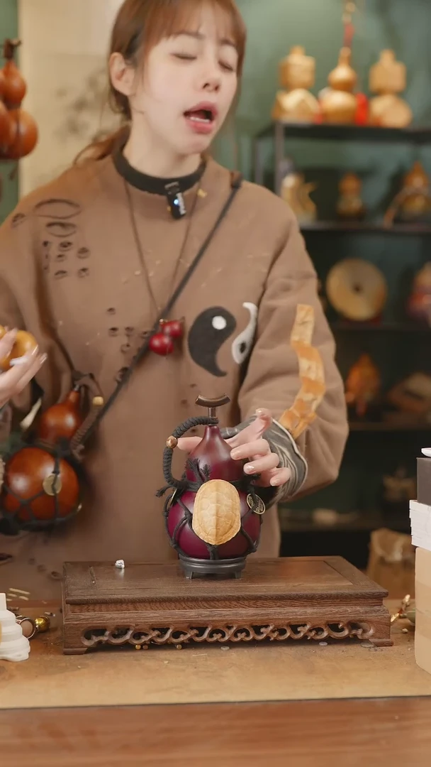 【闪购商品】79号精品天然大漆工艺防渗内胆酒葫芦~