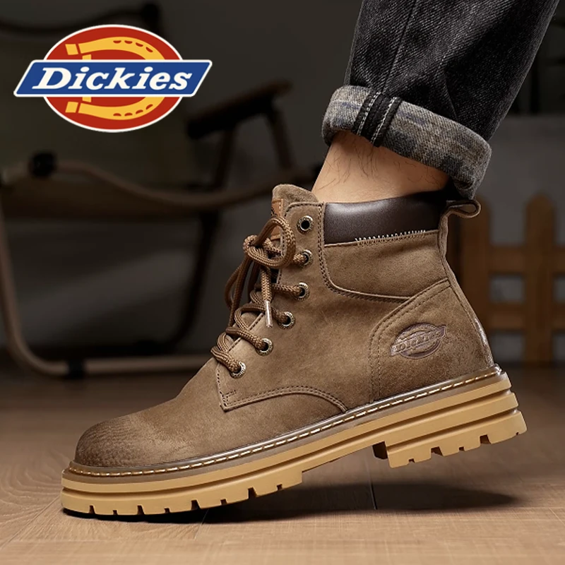 Dickies经典马丁靴2025秋冬保暖季新款增高厚底工装靴休闲棉鞋