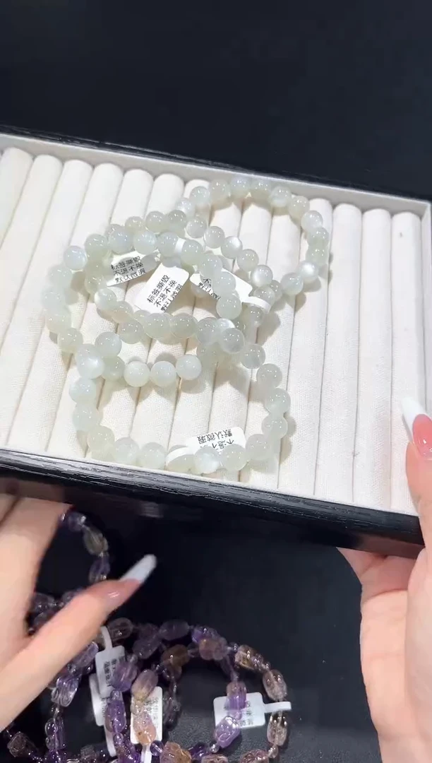 未镶嵌手串长石4q多样性发其一【1条】默认微瑕10mm