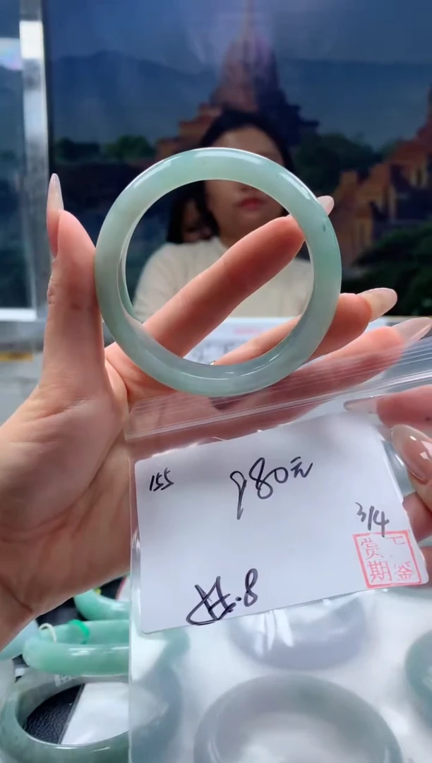 【闪购商品】定制翡翠未镶嵌毛货手镯需精细抛光/手镯155