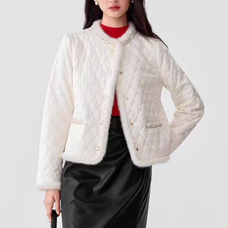 长袖小个子短款外套秋季圆领法式优雅剪#AZK