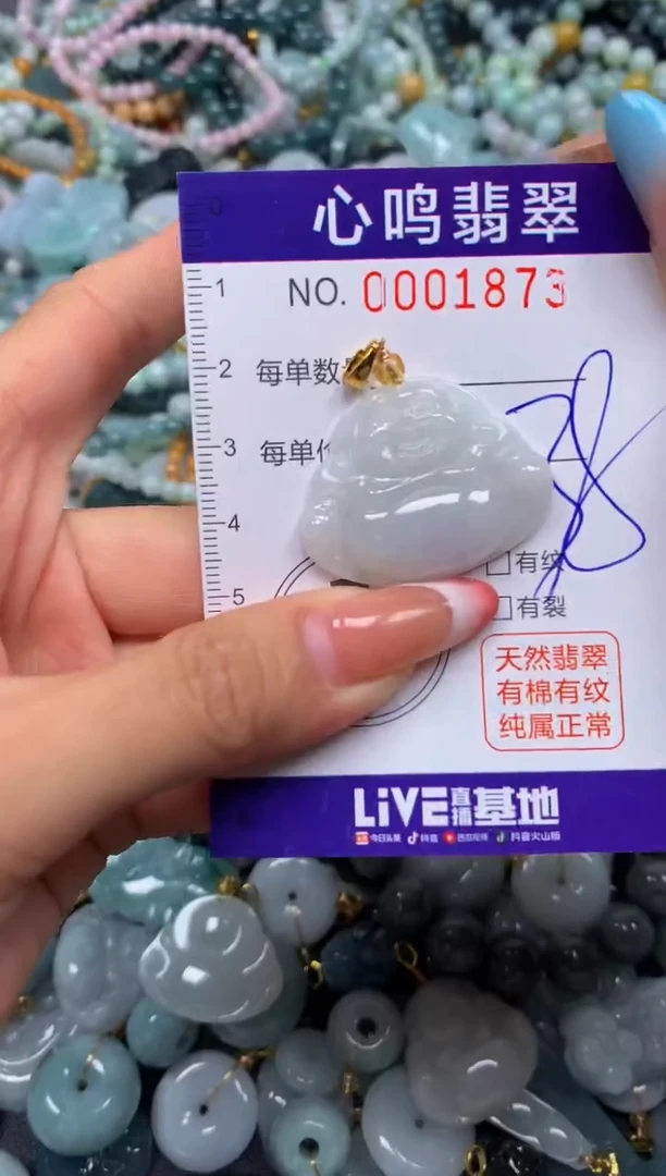 翡翠未镶嵌颈饰闪购001873