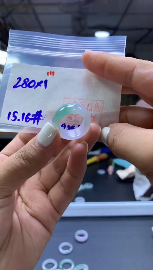 未镶嵌定制翡翠戒圈#280元-毛货需精细抛光