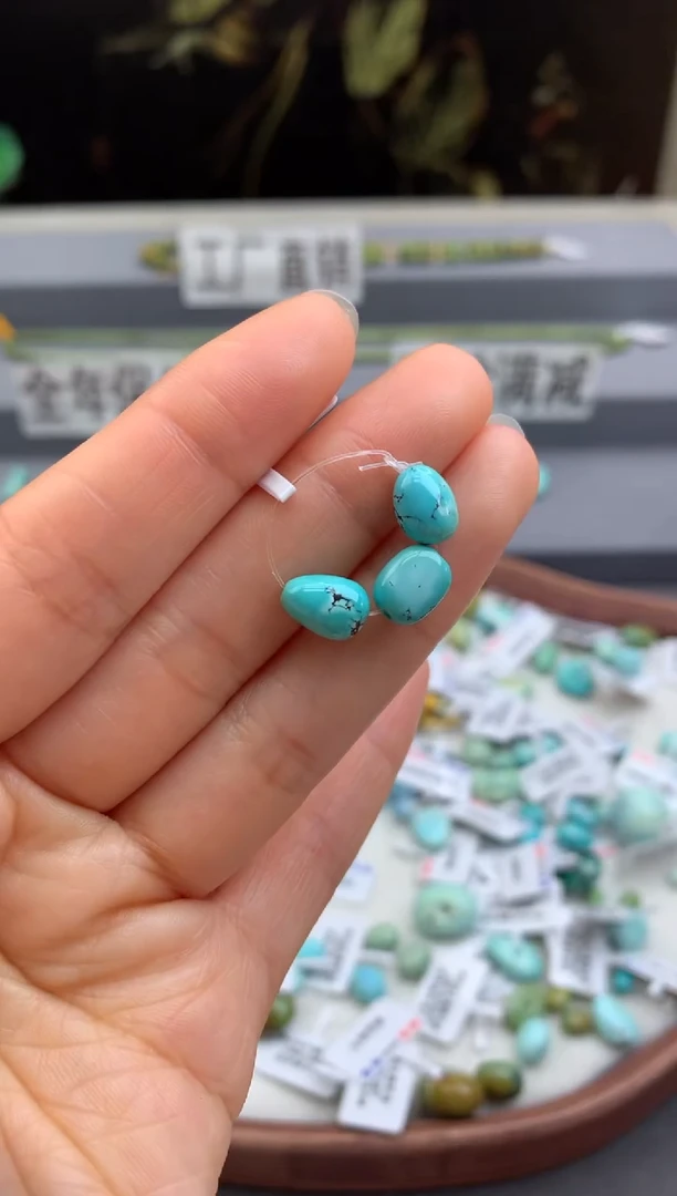 未镶嵌绿松石单珠（定制）茜.D20