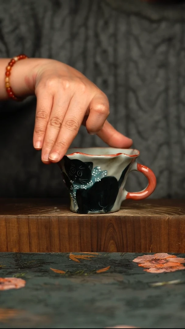 瓷片釉下彩手工手绘同款陶器