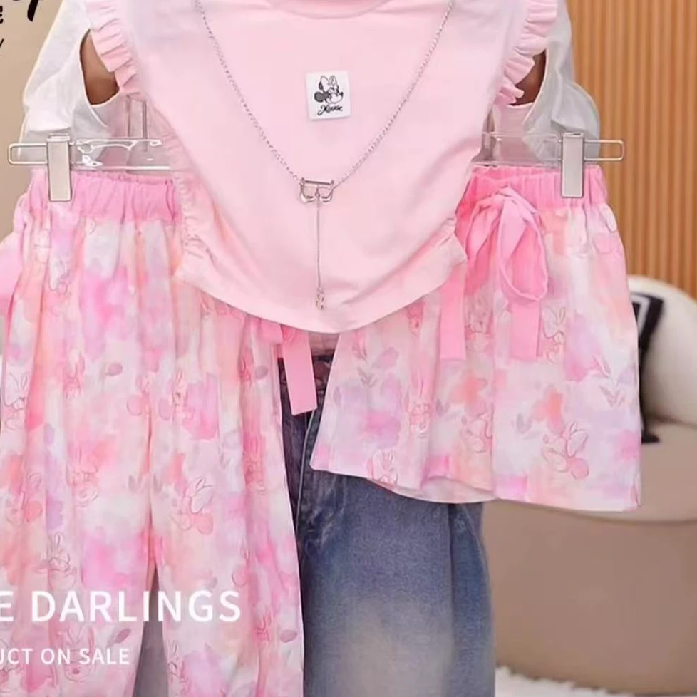 夏季新款【-米妮三件套-裤子套装】2025儿童套装休闲女童