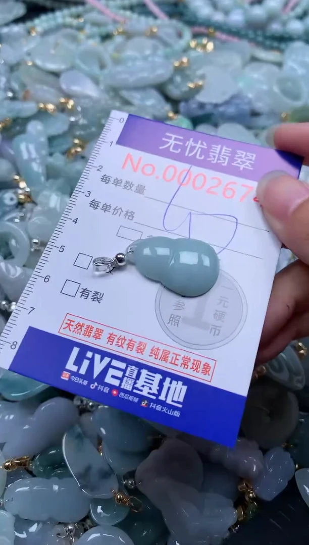 翡翠未镶嵌吊坠(不含链)2674