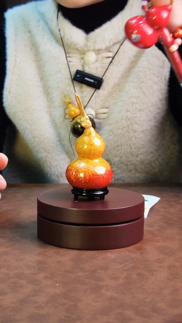 【闪购商品】151直播一物一图大漆酒葫芦送底座送挂绳