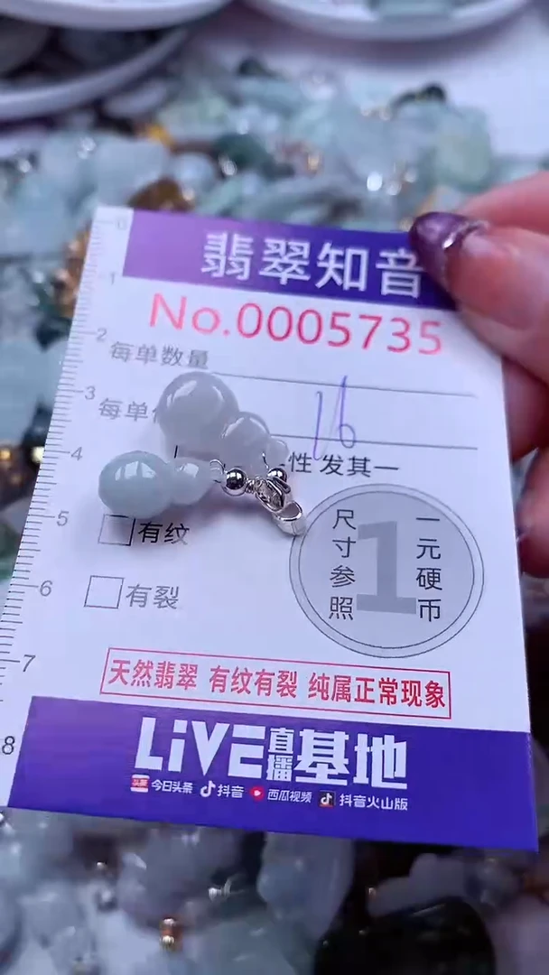 翡翠未镶嵌吊坠(不含链)5735