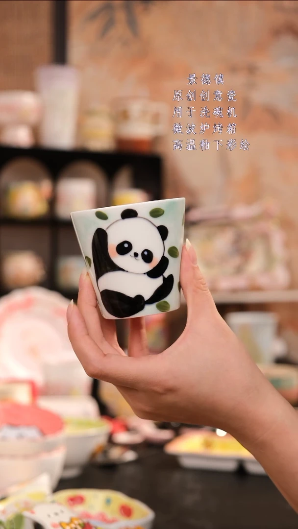 摆件景德镇手工手绘设计师款